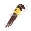 9Pieces Ball Head Long Arm Hex Key Copper Coated Allen Wrench Sets