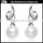 China Jewelry 925 Sterling Silver Freshwater Rice Shape Wedding Earrings Pearl