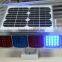 Super bright two-sided solar power flashing light