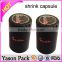 Yason heat shrink bottle capsules aluminum foil spout cap pouches with handle pvc wine bottle heat shrink capsule