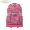 Colorful girls school trolley bag