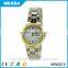 Hot selling gold plated details quartz brand name ladies watches