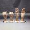 25cm height female right wooden hand beech wood with round wooden base