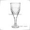 wohlesale high old fashion glass goblet with carved designs for wine drinking