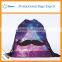 Sky Travel Bag Printed Drawstring Bags Polyester Foldable Shopping Bag Supplier's Choice
