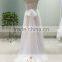 ASAM-15 Sheer Tulle Scoop Neck A-line Lace Appliques Boho Bridal Dress with Bowknot Wedding Dress