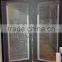 Thermal break aluminum casement window with inside louver and invisible fly screen