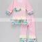 0-12 years children girls christmas boutique clothing set girls fall 2 pcs stripe long sleeve ruffle pant clothing set