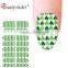 temporary UK clover sticker for fingers green floral nail stickers