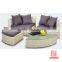 2016 New Products Ratten Wicker Upholstered Outdoor Garden Treasures Outdoor Furniture Sofa Set