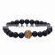 2016 Timeless Styling Rose Gold Lion Head Buddha Agate Slices Bracelets Wholesale