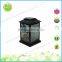 Metal lantern with glass butterfly pattern Solar LED table light