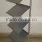 Easy to Move Floor Standing Silver Color Magazine Display Rack