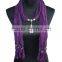 2013 fashions lady's scarf with jewelry
