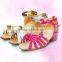 Kids Salsa Satin Ballroom Tango Latin Square Dance Shoes Plus Size Children Latin Dancing Shoes 24-40 Three Colors