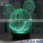 Acrylic Colorful LED Glowing Mickey Mouse,Custom LED Night Light