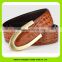 Popular Male Crocodile Pattern Genuine Leather Belt with U Buckle 16268