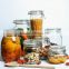 1.5L 2.2L 3.8L High quality glass storage jar/glass jar with metal clip/glass airtight jar