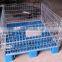 RH-C-U01 1200*1000*500 (+150) foldable collapsible wire mesh container with pallet wire mesh 100*100 50*50