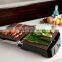 Brushed Stainless Steel Decorative Plancha Panini Grill with removable plates