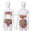 Sexy Womens Floral One-piece Bikini Set High Waist Colorful Swimsuit Swimwear