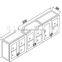 Heavy Duty Steel And Wood Lab Wall Work Benches With Wooden Overhead Cabinet in Biology/Chemistry/Pathology Laboratory Furniture