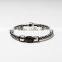 Men's fashion brown braided leather bracelet with magnetic clasp