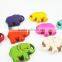 1 string 15inch 35x25mm vintage mix color dyeing turquoise large chunky elephant beads 3010003