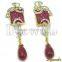 Diamond Gold Earrings, Diamond Ruby Earrings , Diamond Jewelry