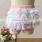 Hot Sale Girls Bloomer Soft Cotton Baby Bloomer Lace Ruffle Diaper Cover For Kids