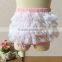 Soft Ruffle Diaper Cover Pink Lace Ruffle Baby Bloomer Cotton Baby Girls Bloomer Ruffle Short For Kids