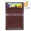 mens' RFID genuine cow bifold leather front-pocket money clip wallet