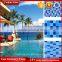 New design generous simple blue white swimming pool glass mosaic tiles