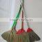 India grass broom with wooden stick