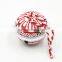 NEW design 2017 red white snow flower holiday tree hanging ornament christmas decorative metal bell