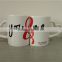 White colour customized logo ceramic coffee mugs