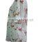 Floral Hand Embroidery Designs Round Collar Short Sleeve with Front Pocket Blouse Tunic Dress