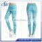 OEM Custom 92%polyester 8%spandex pattern leggings 2017