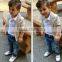 2016 Wholesale 3pcs suit of boy' clothes set,shirt,suit clothes and jeans