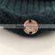 Myfur Navy High Quality Cheap Wool Knit Cap and Hat with Real Raccoon Fur Pompom