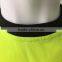 Mens polyester hi vis sew-on reflective tape PVC pocket Europe fluorescent t-shirt