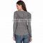 2017 Stylish Customized Lightweight Grey Knitted Hoodies for Women