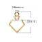 Zinc Based Alloy Open Back Bezel Pendants For Resin Diamond Shape Gold Plated