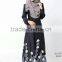 women stunning looking flower fashion muslim dress/huaxn women abaya kaftan dresses/ islamic muslim women dress