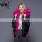 Hot Selling Winter Short Coat Big Real Raccoon Fur Hooded Faux Fur Lined Bomber Jacket For Women