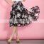 Custom Women Clothes Long Floral Printed Chiffon Skirts,New Latest Skirt Design Floral Printed LOng Skirts for Women