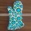 Promotional Custom 3pcs Blue Kitchen Set Cotton Pot holder, Oven mitt, Tea Towel