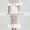China Factory Florals See Through White Mesh Lace Twin Sets Mermaid Prom Dress