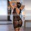 2017 Beautyslove sexy hot woman black hollow Jacquard sexy Babydoll sleepwear sexy Lingerie