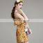 T-D065 Sexy Summer Retro Printed Mature Ladies Party Dress